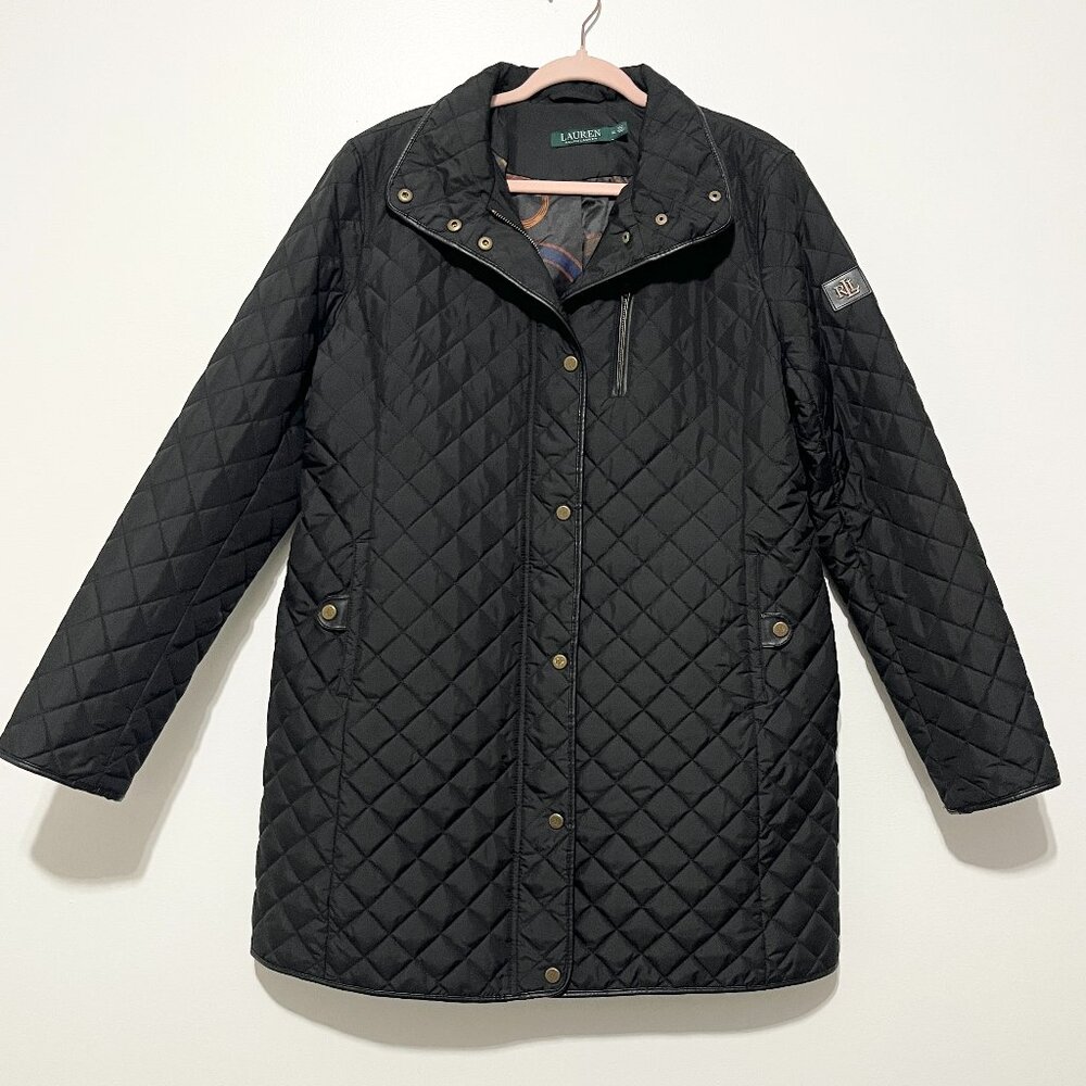 Lauren Ralph Lauren Black Quilted Long Puffer Coat